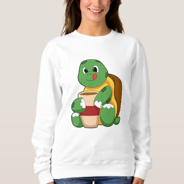 Moletom Tartaruga com copo de café (Frente)
