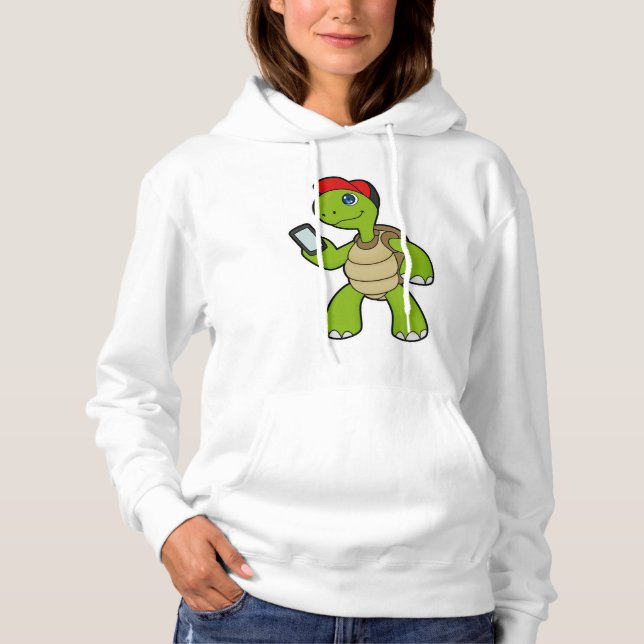 Moletom Tartaruga com telefone e chapéu (Frente)
