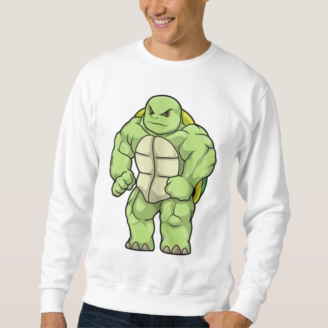 Moletom Tartaruga como Bodybuilder com pacote Seis (Frente)