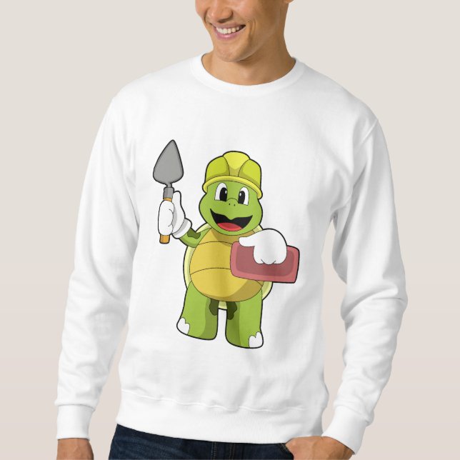 Moletom Tartaruga como pedreiro com Pedra (Frente)