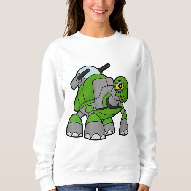 Moletom Tartaruga como Robô com Canhões (Frente)