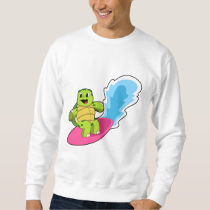 Moletom Tartaruga como Surfer com Surfboard