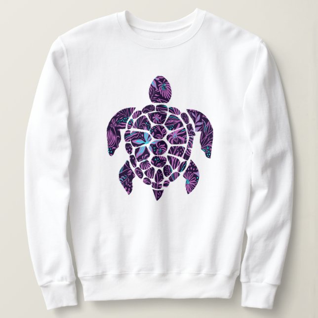 Moletom Tartaruga Floral  (Frente do Design)