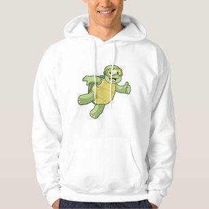 Moletom Tartaruga nadando com óculos de natação