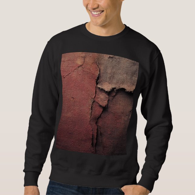 Moletom Tattered Canvas Abstract in Rust and Earth (Frente)