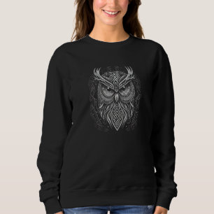 Moletom Tatuagem De Coruja Viking Estilo Nórdico Animal Si