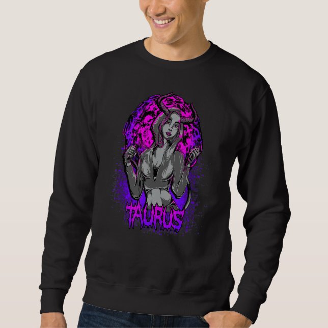 Moletom Taurus Zodiac Aniversário de Abril de Maio Sinal Z (Frente)