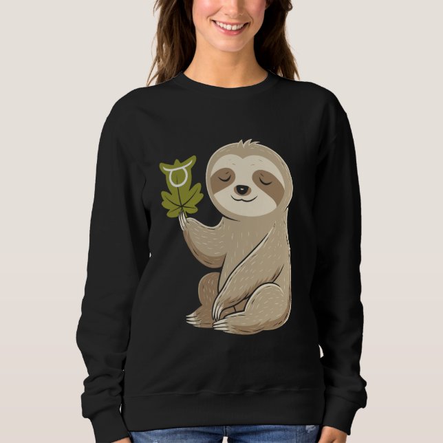 Moletom Taurus Zodiac Sloth Embriagando Natureza (Frente)