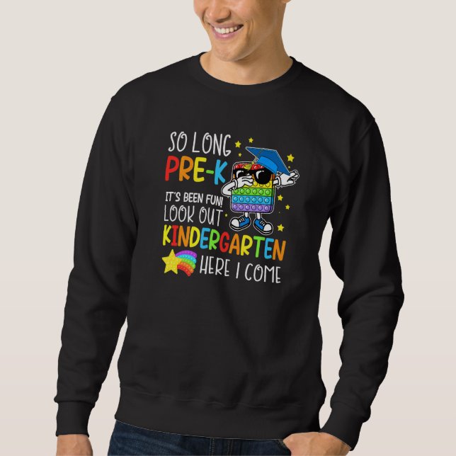 Moletom Tchau Pré K Jardim de Infância Aqui Vou Eu Formatu (Frente)