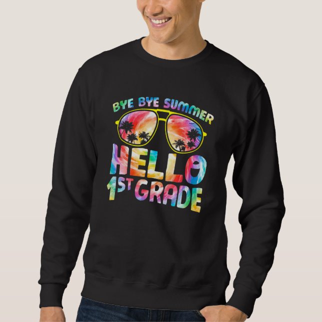 Moletom Tchau Verão Alô, 1 rua Da Grau Tie Dye De Volta A  (Frente)