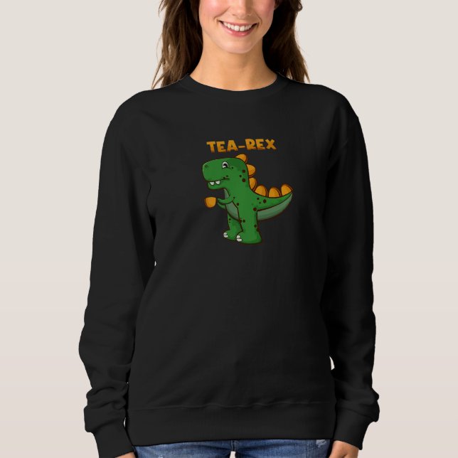 Moletom Tea Rex Rex Tyrannosaurus Rex Dinosaur Tea Drinker (Frente)