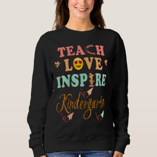Moletom Teach Love Inspire Kindergarten History Teacher Es