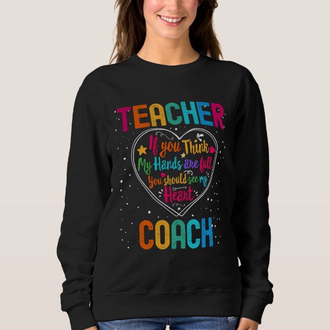 Moletom Teacher Coach Appreciation Week Back to School Hea (Frente)