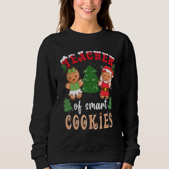 Moletom Teacher Of Smart Cookies Gingerbread Pajama Family (Frente)