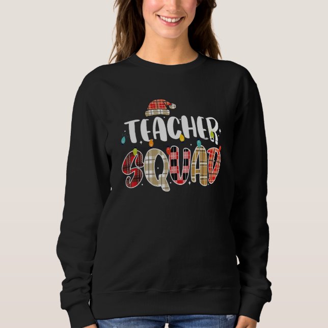 Moletom Teacher Squad Family Group Matching Christmas Paja (Frente)
