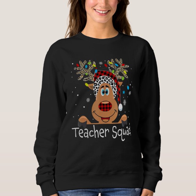 Moletom Teacher Squad Reindeer  Teacher Christmas Xmas 1 (Frente)