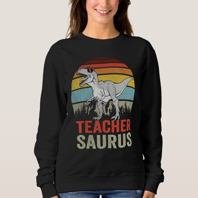 Moletom Teachersaurus Rex Dinosaur Teacher Saurus Family D (Frente)