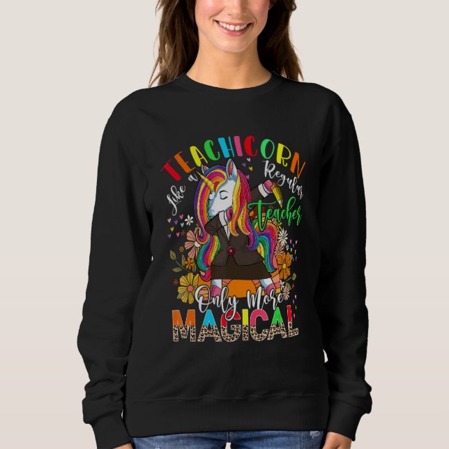 Moletom Teachicorn Definition Teacher More Magical Dabbing (Frente)