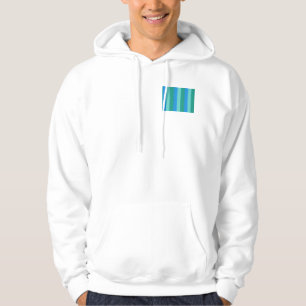 Moletom Teal Atômico e Turquesa Stripes Hoodie