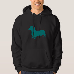 Moletom Teal Dachshund Silhouette