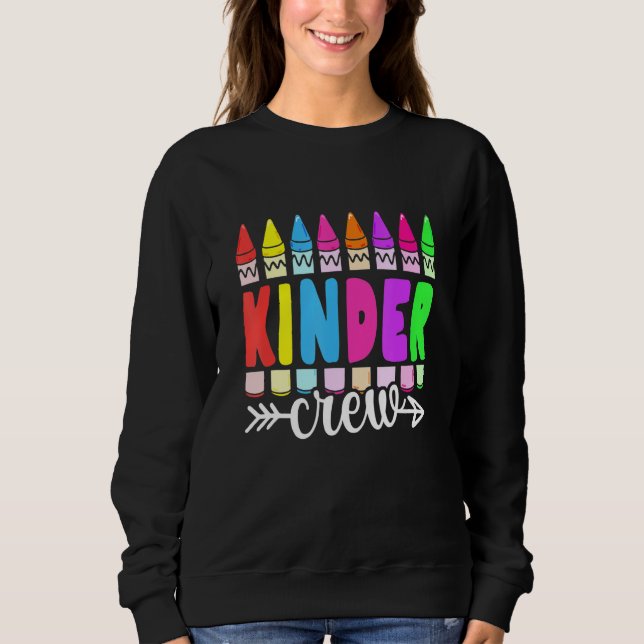 Moletom Team Back To School Kindergarten Kinder Crew (Frente)