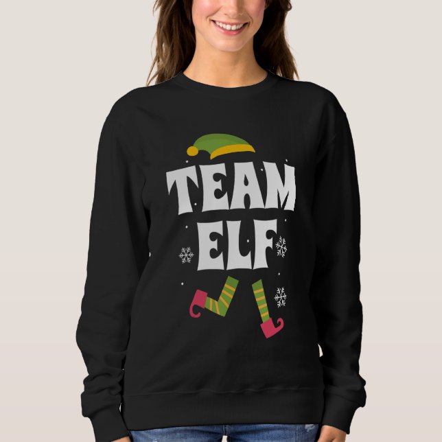 Moletom Team Elf Family Group Matching Christmas Pajama Pa (Frente)