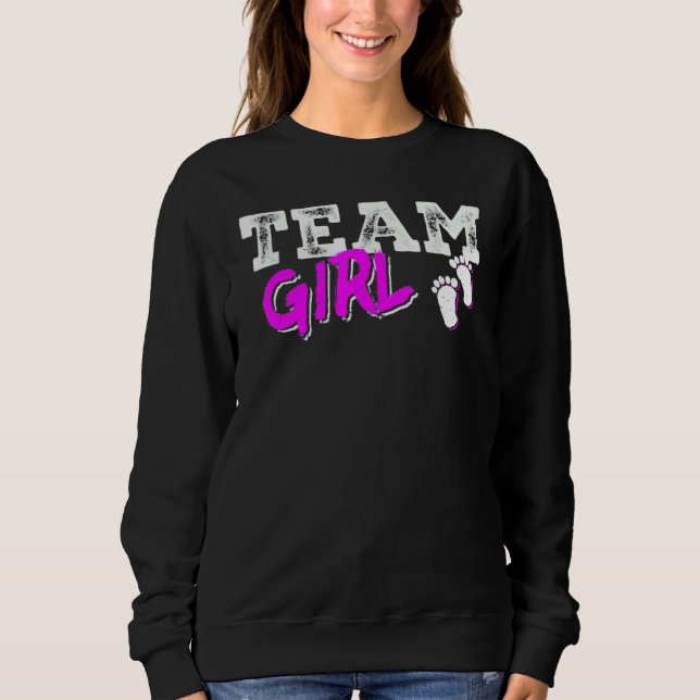 Moletom Team Girl Gender Reveal Party Team Pink Baby Annou (Frente)