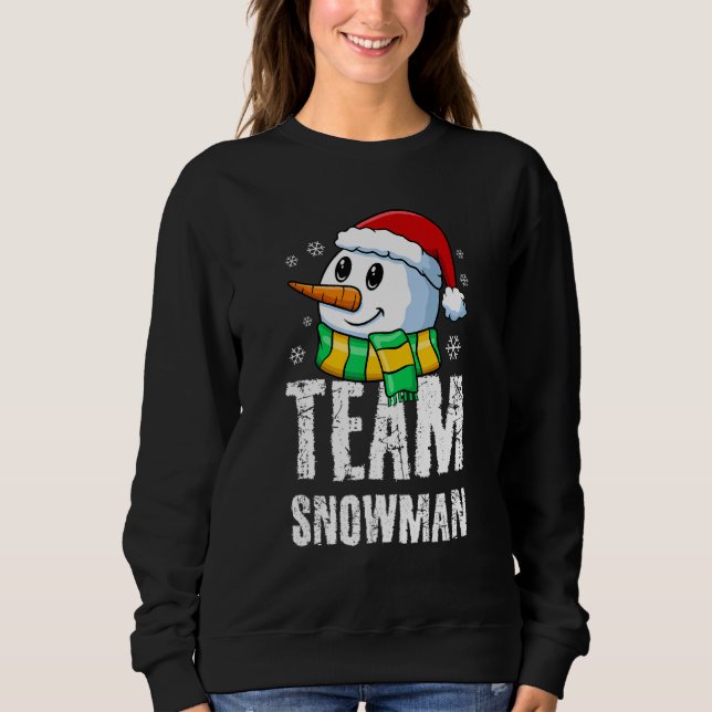 Moletom Team Snowman Christmas Holiday Season Winter Snowm (Frente)