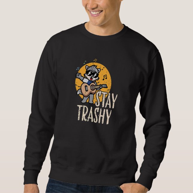 Moletom Team Trash Stay Trashy Raccoons Opossums Squad Ret (Frente)