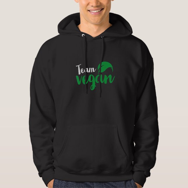 Moletom Team Vegan  Veganism Crew Group Outfit Natural Nut (Frente)