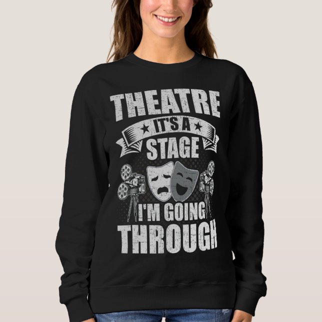 Moletom Teatro É uma Palco que estou passando pelo ator (Frente)