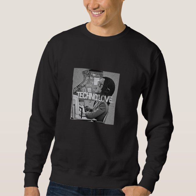 Moletom Techno Hoodie Techno T Shirt Techno Cushion Rave (Frente)