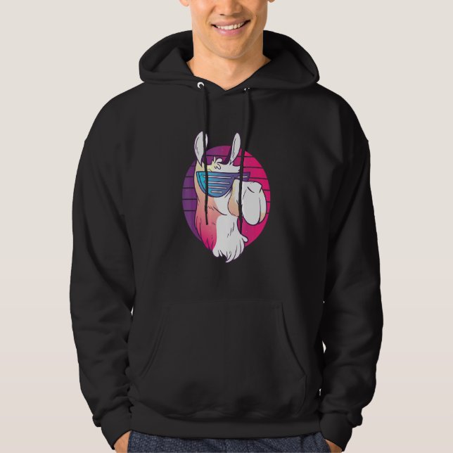 Moletom Techno Music Psychedelic Llama Para Alpaca Raver P (Frente)