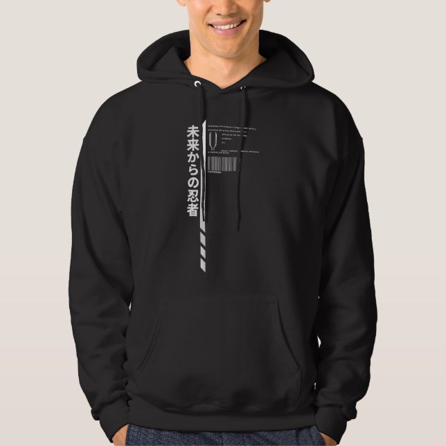 Moletom Techwear Gótico Ninja Código Escondido (Frente)