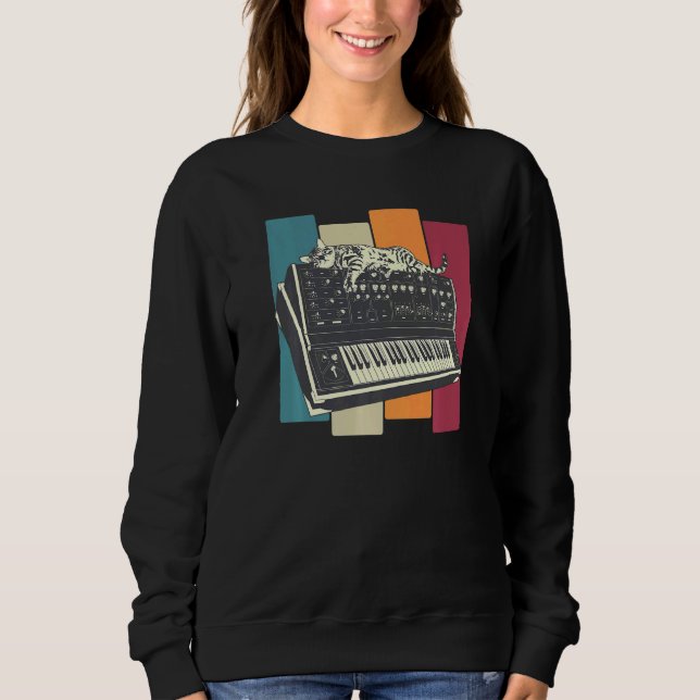 Moletom Teclado de sintetizador modular Synth Cat (Frente)