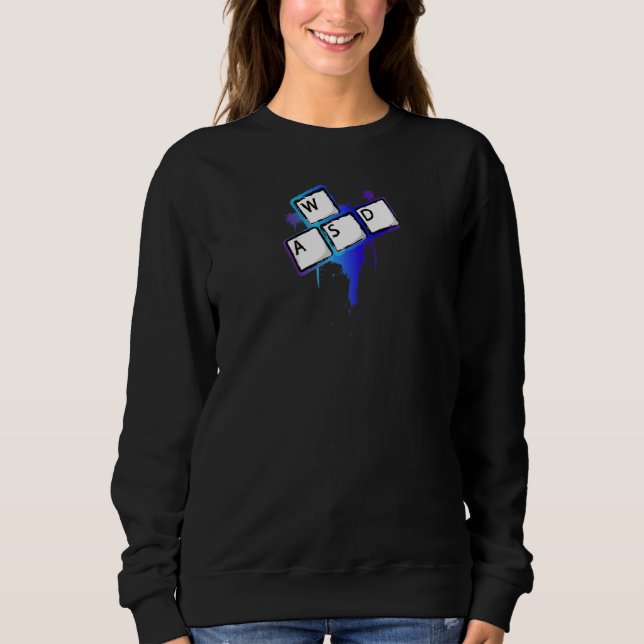 Moletom Teclas Wasd Do Teclado Pc Jogos T Shirt Game Lover (Frente)