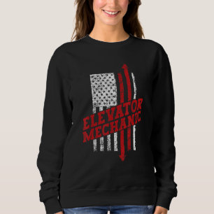 Moletom Técnico Mecânico de Elevador Bandeira Americana do