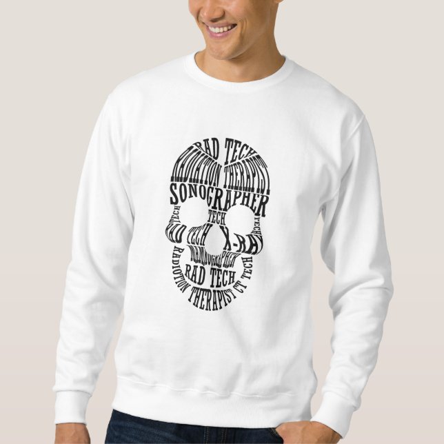 Moletom Tecnologia Rad Tech Skull Xray Radiology Tech (Frente)