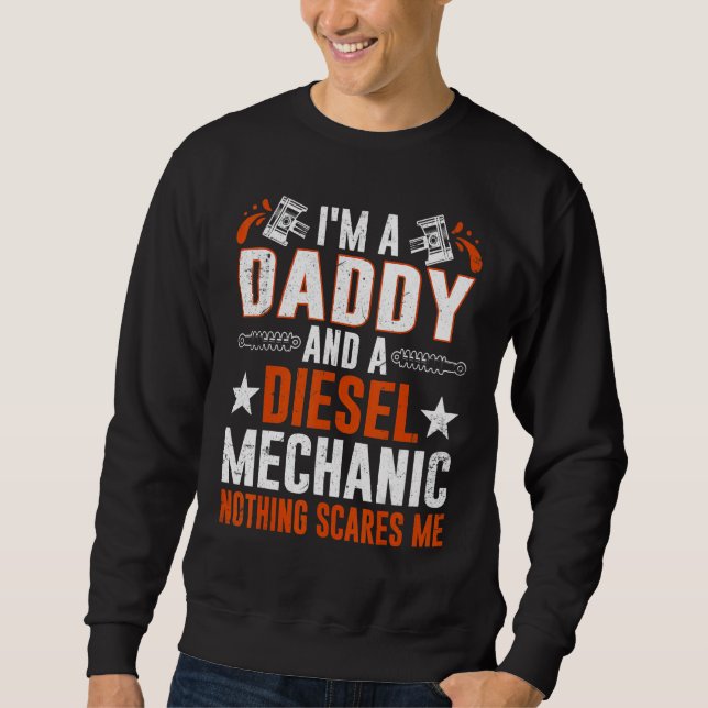 Moletom Tee For Men Father's Day Diesel Mechanic Daddy (Frente)