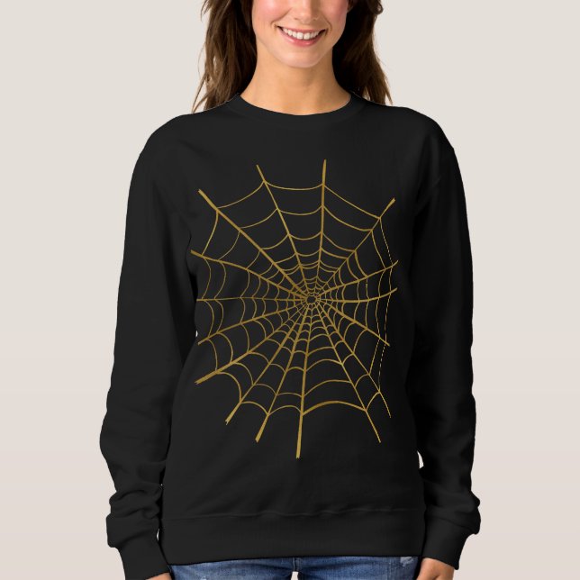 Moletom Teia de Aranha Dourada Halloween (Frente)