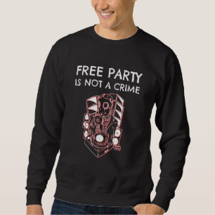 Moletom Tekno Free Party Não É Uma Máscara De Gás Crime Ra