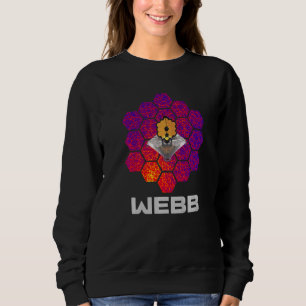 Moletom Telescópio Espacial WEBB com Espelho Roxo Abstrato
