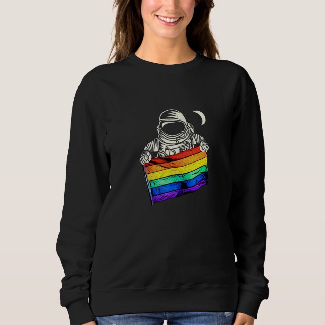 Moletom Tema de Espaço Exterior de Cor Lgbtq (Frente)