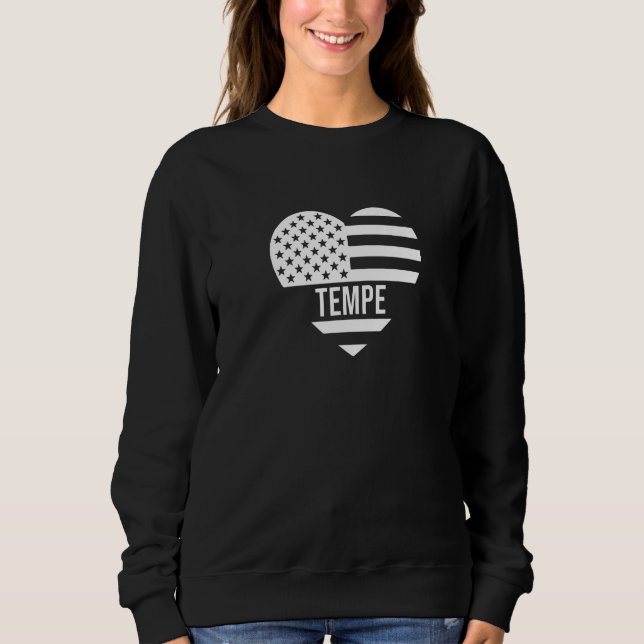 Moletom Tempe USA Flag America City Hometown Vacation Amer (Frente)