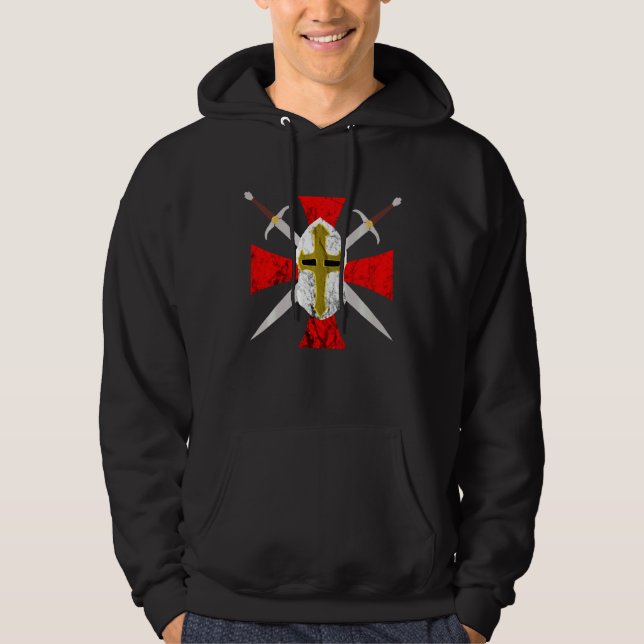 Moletom Templar Crusader Cavaleiros Símbolo de Código Cruz (Frente)