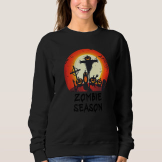 Moletom Temporada de Zumbi Cemitério Assustador ao Luar  C