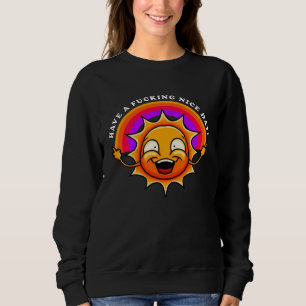 Moletom Tenha um Bom Dia Com o Sol do Dedo do Meio Pun Sar