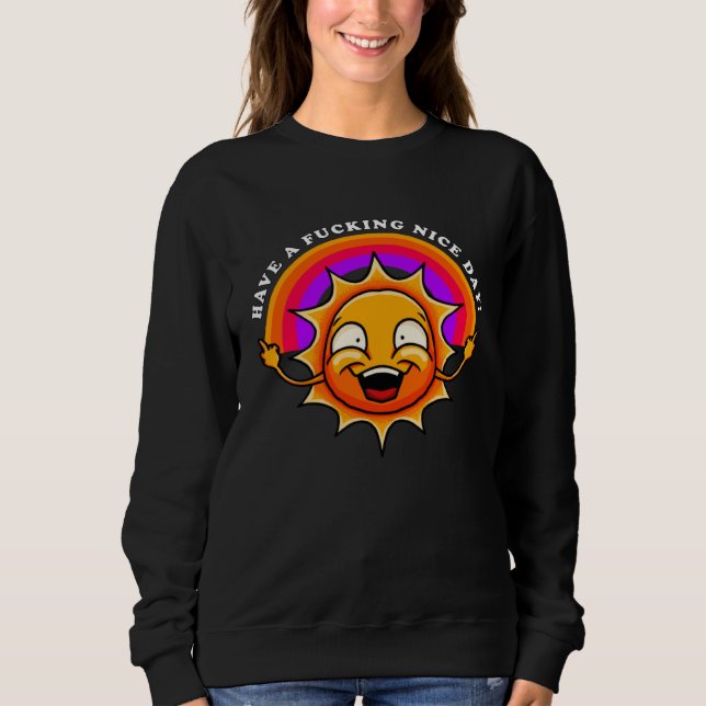 Moletom Tenha um Bom Dia Com o Sol do Dedo do Meio Pun Sar (Frente)