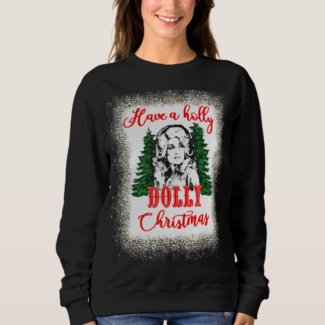 Moletom Tenha Uma Família De Natal Holly Dolly Corresponde (Frente)