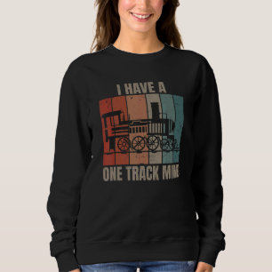 Moletom Tenho Uma Mente de Trilho Único Modelo de Locomoti